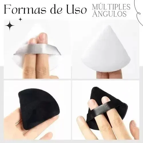 12 Esponja Facial Maquillaje Polvo Base Contorno Corrector