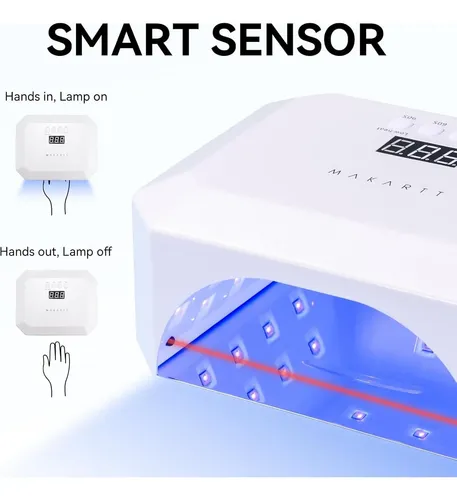 Lámpara De Uñas Uv Led Makartt Aurora 36w Recargable