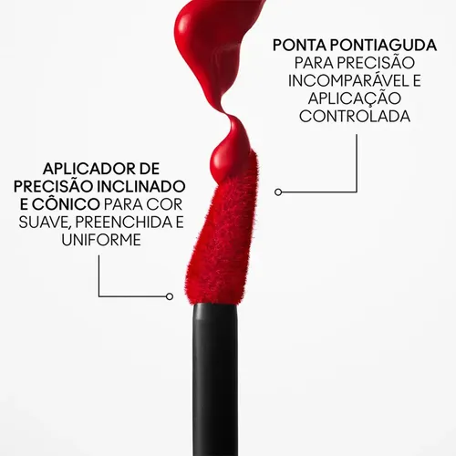 Lápiz labial líquido Mac Locked Kiss Ink 24h, acabado mate valiente, color rojo