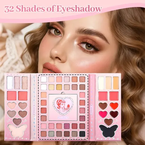 Paleta De Maquillaje 54 Colores, Sombras, Rubor E Iluminador