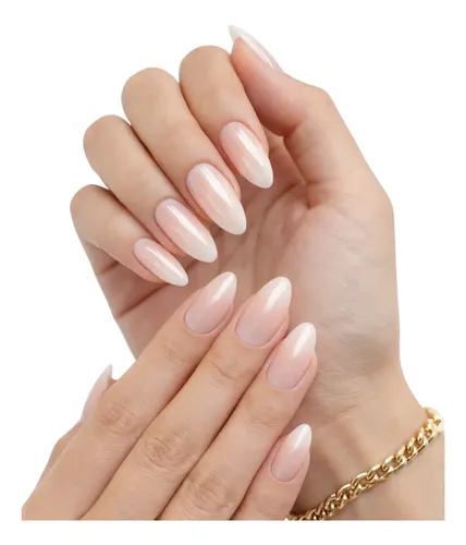 Uñas Postizas Press On Francesitas Reutilizable Veluna – Francesita Almendra Nude Rosé