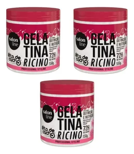 Salon Line To De Cacho Gelatina Ricino Gel Nutricion 550g