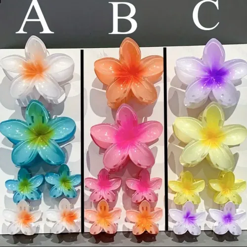 18 Pinzas Para El Pelo De Frangipani Hawaiano, Estilo Bohemi 18-piece Set