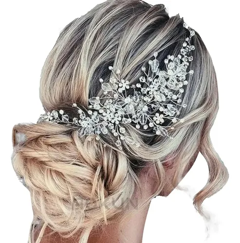 Aokun Tiara De Cristal Y Pedrería Para Novia,peine El Pelo