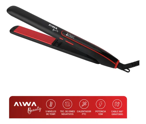Planchita De Pelo Aiwa Beauty 55w Placas Cerámicas 5 Niveles