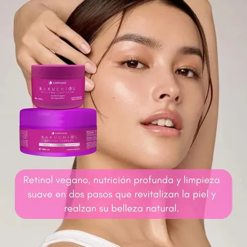 Kit X2 Bakuchiol Carthage Limpieza Crema Rutina Skincare Set
