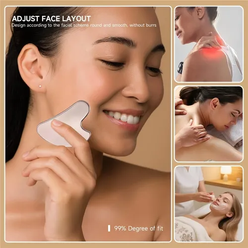 Gua Sha Facial De Acero Inoxidable Para Masaje Y Acupuntura