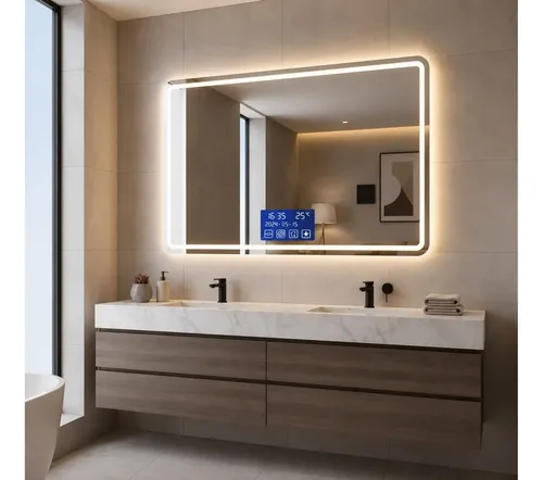 Espejo Led Multifuncional Baño Táctil Bluetooth Desempañador