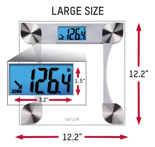 Báscula De Baño Taylor Digital Con Capacidad Para 440 Libras