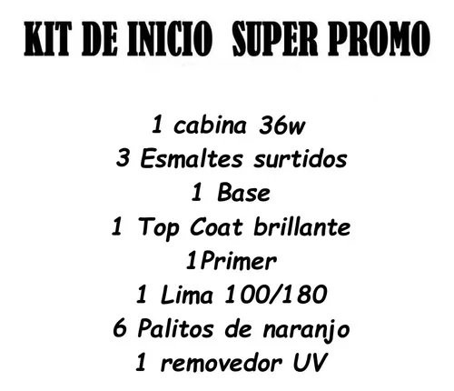 Kit Inicial X15u. Manicuria Semipermanente Led/ Uv Inicio