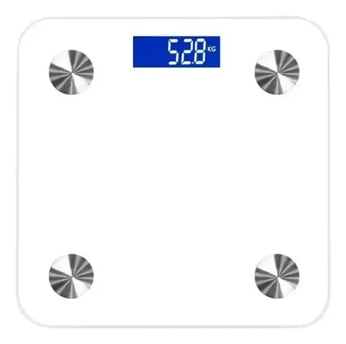 Bascula Inteligente Smart Bluetooth Masa Corporal Calidad Color Blanco