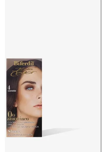 Tintura Biferdil Biocolor 0% Amoniaco Libre De Gluten Nº4 Tono Nº4 Castaño
