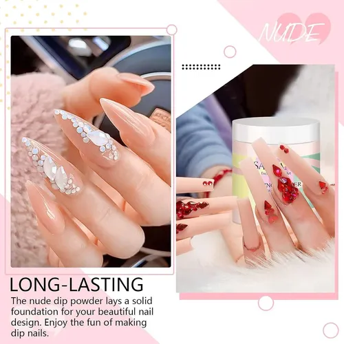 Kit Uñas En Dip Saviland 60 G Nude Con Removedor 15 Ml