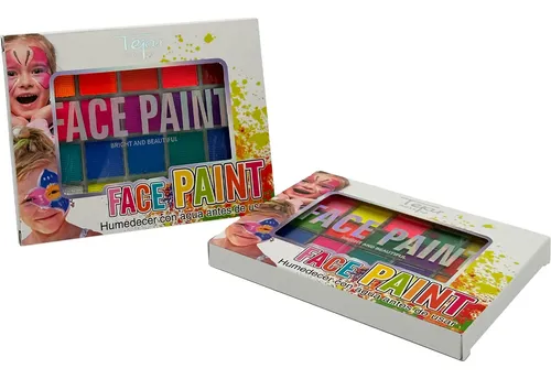 Face Paint Maquillaje Artístico 20 Colores Acuarelable Tejar