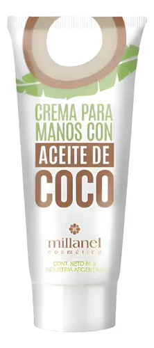 Crema De Manos Hidratante Con Aceite De Coco Millanel 80g