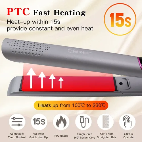 D2260701-4-1 Plancha Alaciadora De Cabello Con Pantalla Led