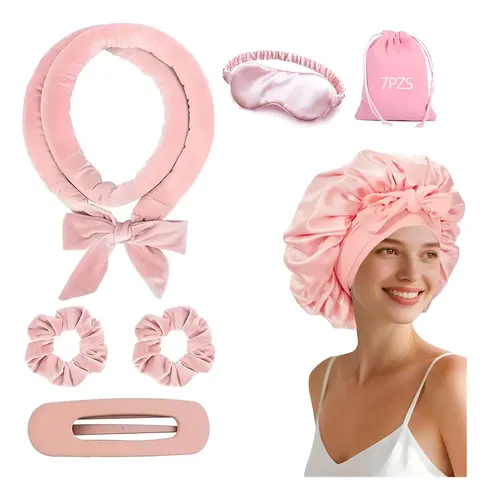 Kit 7pzs Ondas Rizos Sin Calor,rulos Sin Daños Para W.g.q