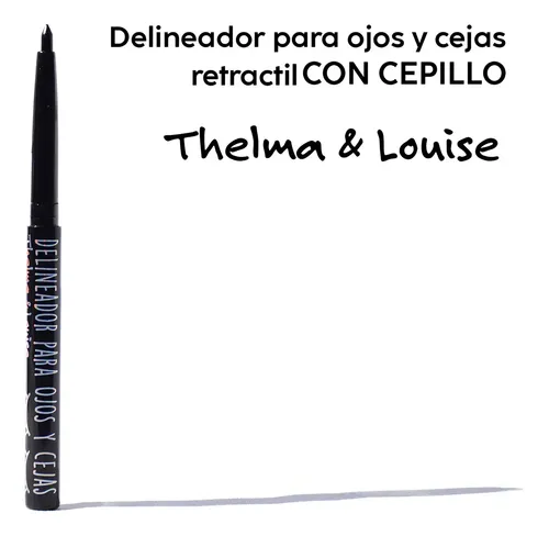 Kit 2 Lápices Delineador Cejas Retráctil Cepillo Negro Thelma & Louise