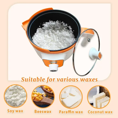 Q.olla Para Derretir Cera Ksedcon 1.5l Pantalla Led Naranja.