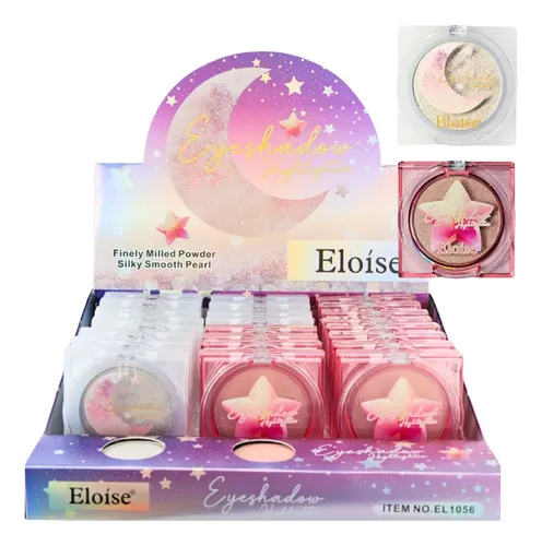 Sombra Iluminador C/ Glitter Highlight Para Rostro Brillante