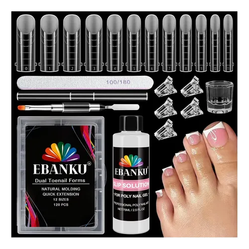 Kit De Uñas De Gel Poligel Ebanku Para Uñas De Los Pies