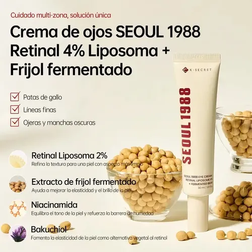 K-secret Seoul 1988 Crema De Ojos Retinal Liposoma 4%  2pc