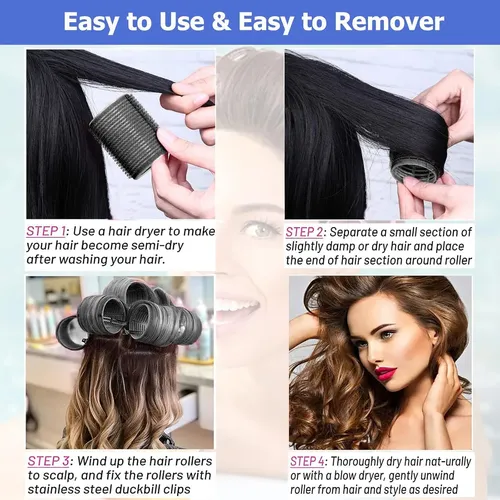 Rulos Térmicos Para El Cabello, 18 Unidades, Rizadores Autoa