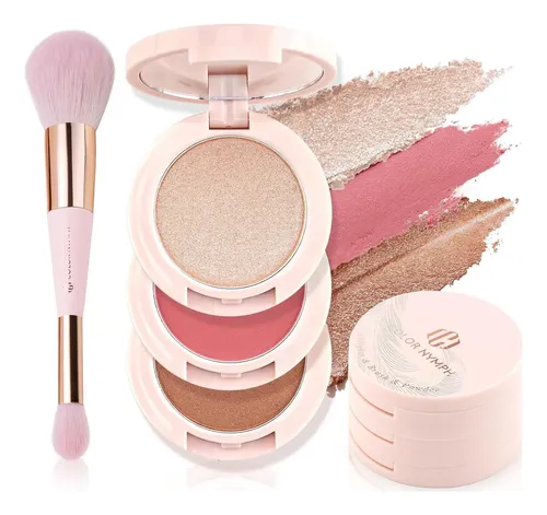 Paleta 3 En 1 Color Nymph Contorno/rubor/iluminador