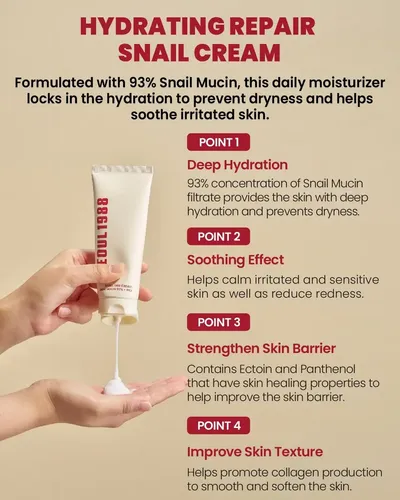 Crema Mucina De Caracol 93% Hidratante Facial