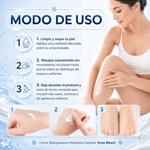 Crema Blanqueadora Hidratante Corporal Snow Bleach Aclarante