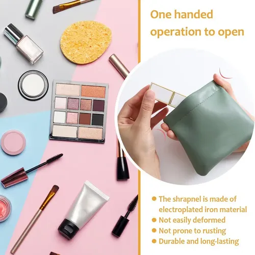 3 Bolsos De Maquillaje Impermeables Para Cartera