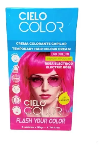 Otowil Cielo Color Tintura Fantasía Rosa Eléctric – Caja X6 Tono ROSA ELÉCTRICO