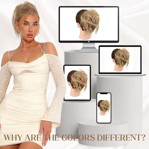 Extensión De Cabello Hmd Tousled Messy Bun, Coleta