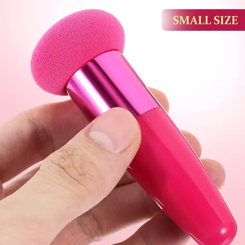 3 Esponjas Cosméticas Faciales Para Base De Maquillaje Rosa