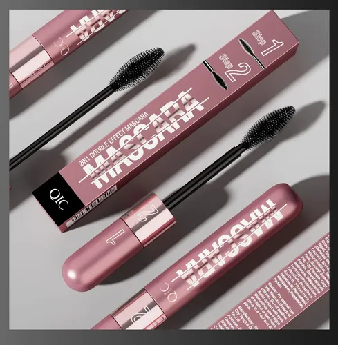 Mascara De Pestañas Rimel 2 En 1 Waterproof Volumen Y Largo