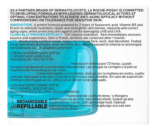 La Roche Posay Hyalu B5 Crema Con Spf30 50 Ml Momento De Aplicación Día Tipo De Piel Todo Tipo De Piel