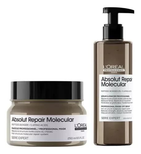 Kit Loreal Absolut Repair Molecular Mascara 250ml + Serum