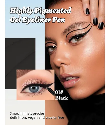 Lápiz Delineador En Gel Waterproof 12 Colores Con