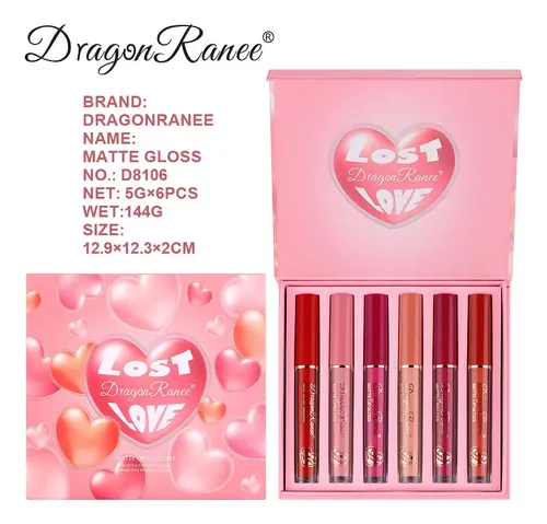 Set De 6 Labiales Mate De Larga Duración E Impermeables