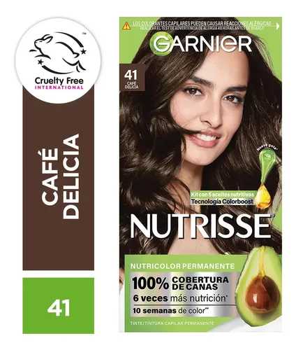 Kit Tintura Permanente Nutrisse Tono 41 Café Delicia Garnier