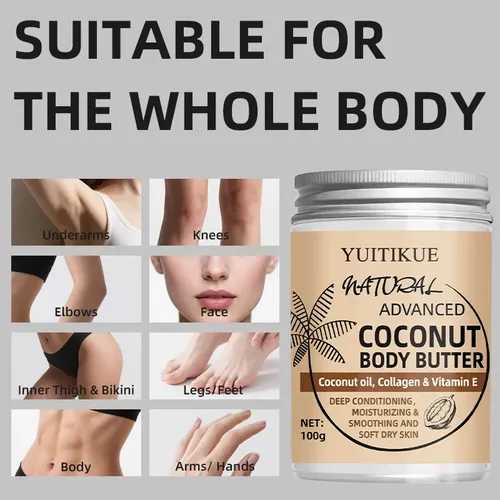 Crema Corporal De Coco Natural Con Aceite Y Colágeno Deep Moist C