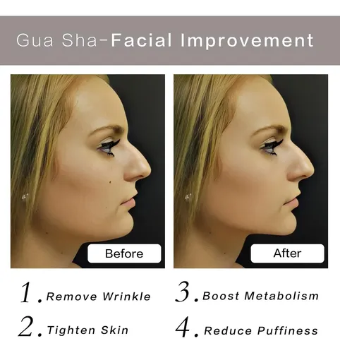 Herramienta Gua Sha Metal Plata Para Rostro Y Cuerpo