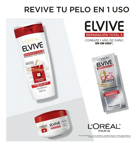 Shampoo Reparación Total 5 Elvive L’Oréal 200ml