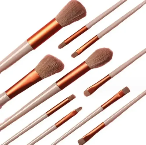 Set 13 Brochas De Maquillaje Profesional Con Estuc Marrón