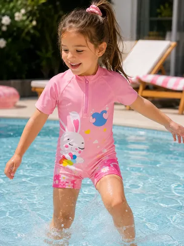 Traje Baño Niño Uv 50+ Con Remera Short Gorro Pileta Playa