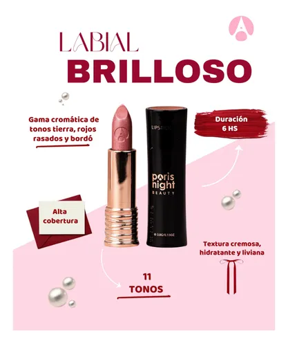 Labial Cremoso Paris Night Varios Tonos Lipstick