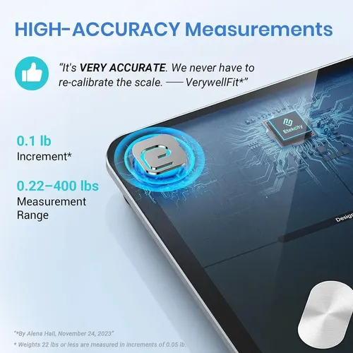 Báscula Digital Etekcity Bluetooth Con Medidor Grasa Corporal Negra