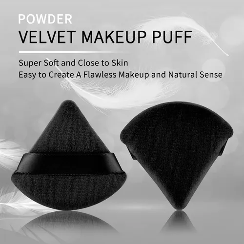 Evaouxiu Set 2 Puff Triangular Para Polvo