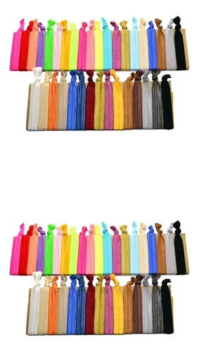 200 Cintas Elásticas Para Cabello En Colores Sólidos