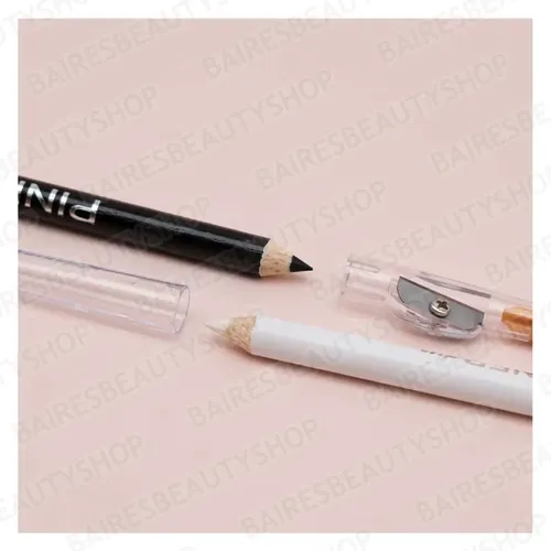 Delineador De Ojos Lapiz Crayón Duo Blanco Negro Pink 21